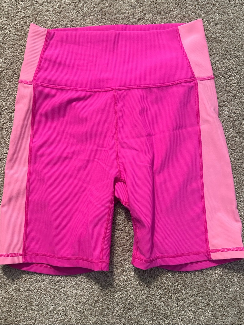 Wilo Hot Pink Athletic Biker Shorts